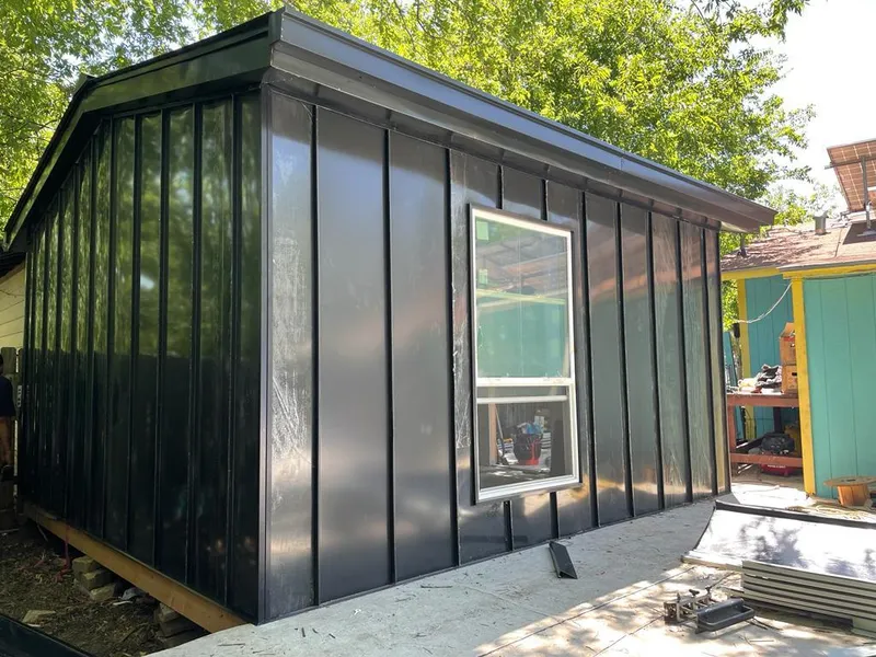 Black standing seam metal wall panels for Metal Roof Installation in Waimalu